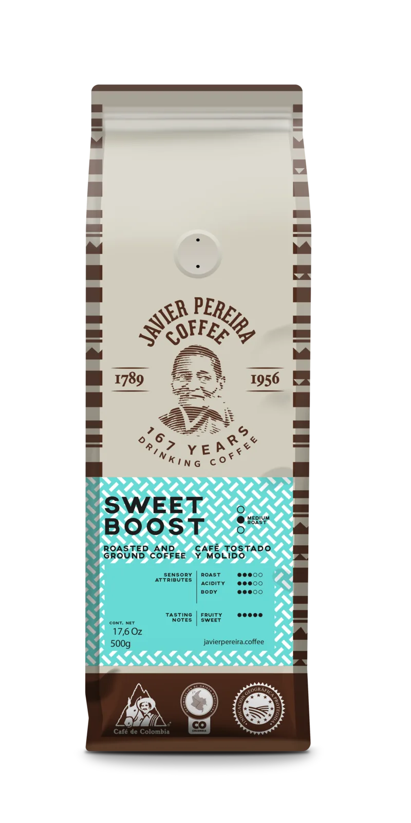 SWEET BOOST · Sweet fruity Colombian coffee